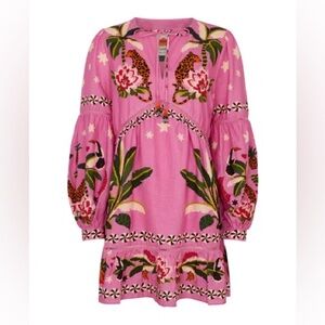 Farm Rio Tropical ink leopard dress, worn once size XL